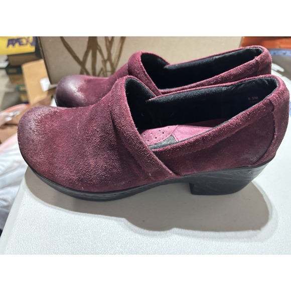 B.O.C. Born Concept Clogs 8.5 Burgundy Wine Corduroy Fabric Slip On Comfort - Picture 6 of 6